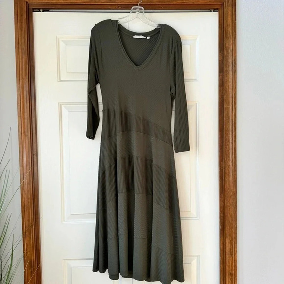 Soft Surroundings Clio Modal Long Sleeve Full length Dress Size Medium - Picture 1 of 14